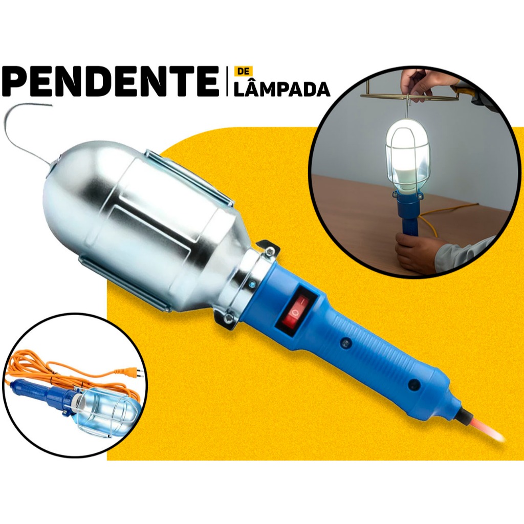Pendente De Luz 7M C/ Arame E Soquete Reforçado Fio Flexível Brasfort Ideal P/ Obras Construções E Galpões em Oferta na Shopee