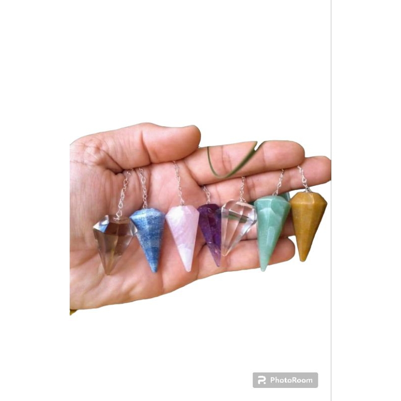 pêndulo radiestesia Reiki (1UNI) PEDRAS NATURAIS LAPIDADA QUARTZO MESTRE