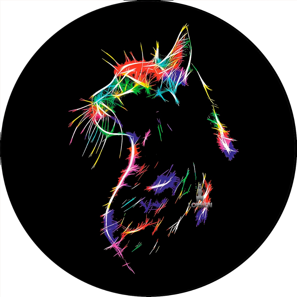 Capa de Estepe capa Ecosport Crossfox Felino Gato Neon 2