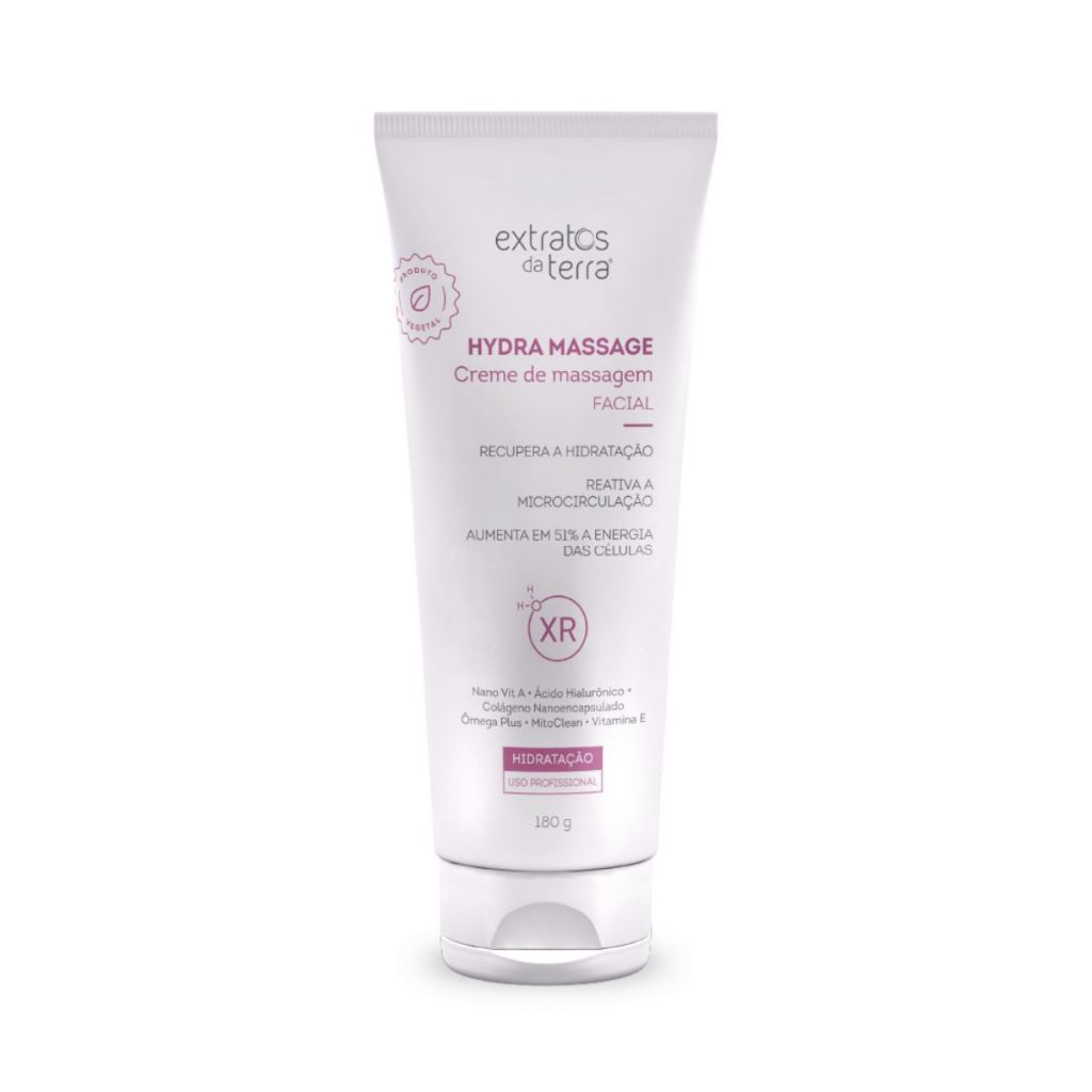 Creme Para Massagem Facial Hydra Massage 180g - Extratos Da Terra