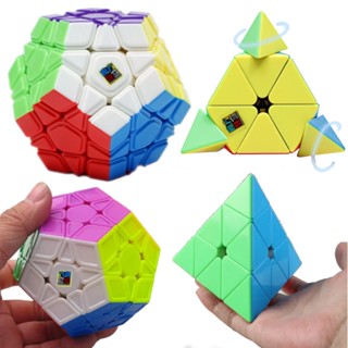Kit Brinquedo Cubo Mágico Profissional Pyraminx Triângulo + Cubo Megaminx 12 Lados Original Desliza Fácil em Oferta na Shopee