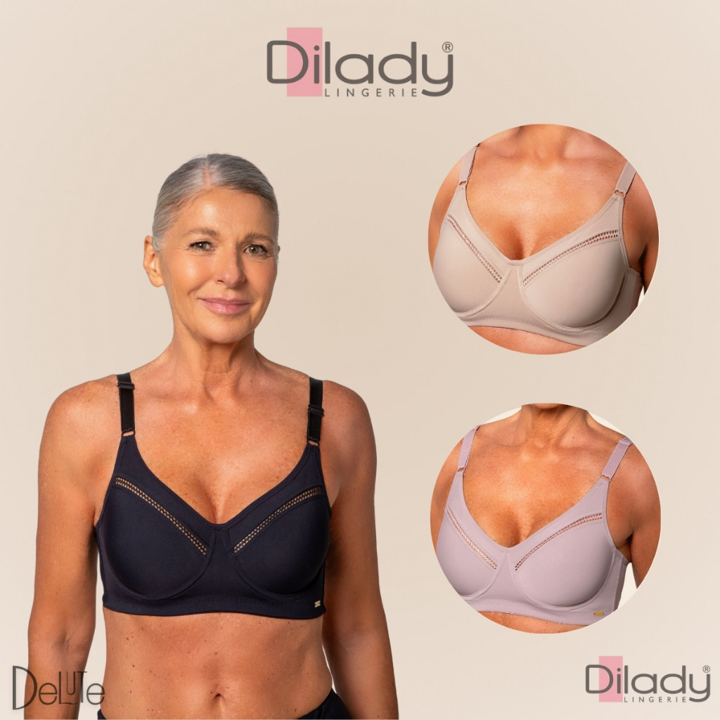 Sutiã Feminino Sem Bojo com Aro Dilady Com Sustentação Leve e Modelagem Natural para o Dia a Dia - Women Clothes