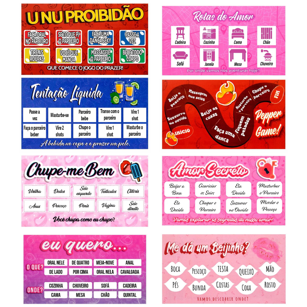 Kit 10 Raspadinhas Sexy Sortidas para Casal Jogo Picante Erótico Adulto Sexshop em Oferta na Shopee