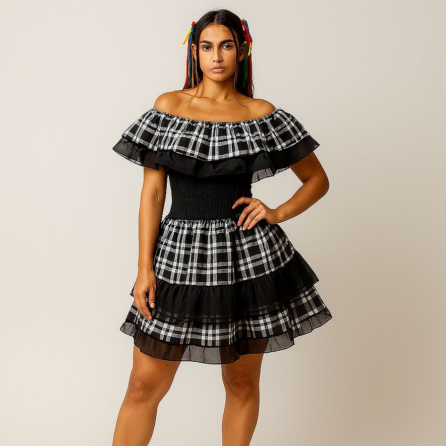 Vestido Junino de Quadrilha São joão Moda Caipira em Oferta na Shopee