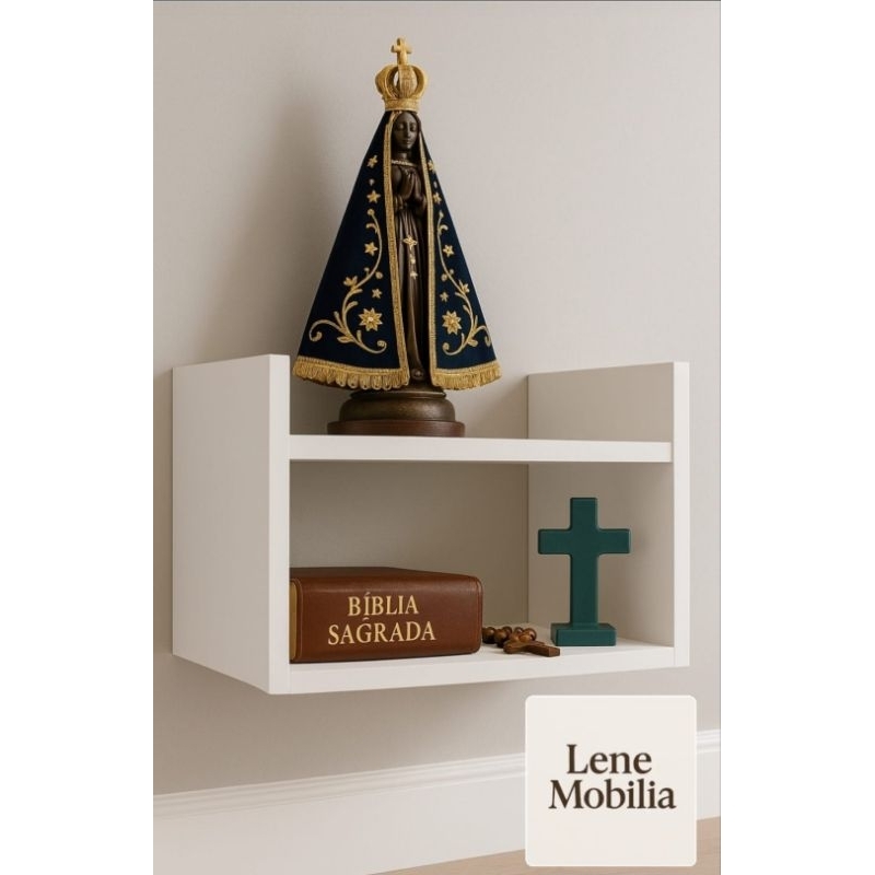 Nicho Oratório em MDF Branco – 50x25x20cm em Oferta na Shopee