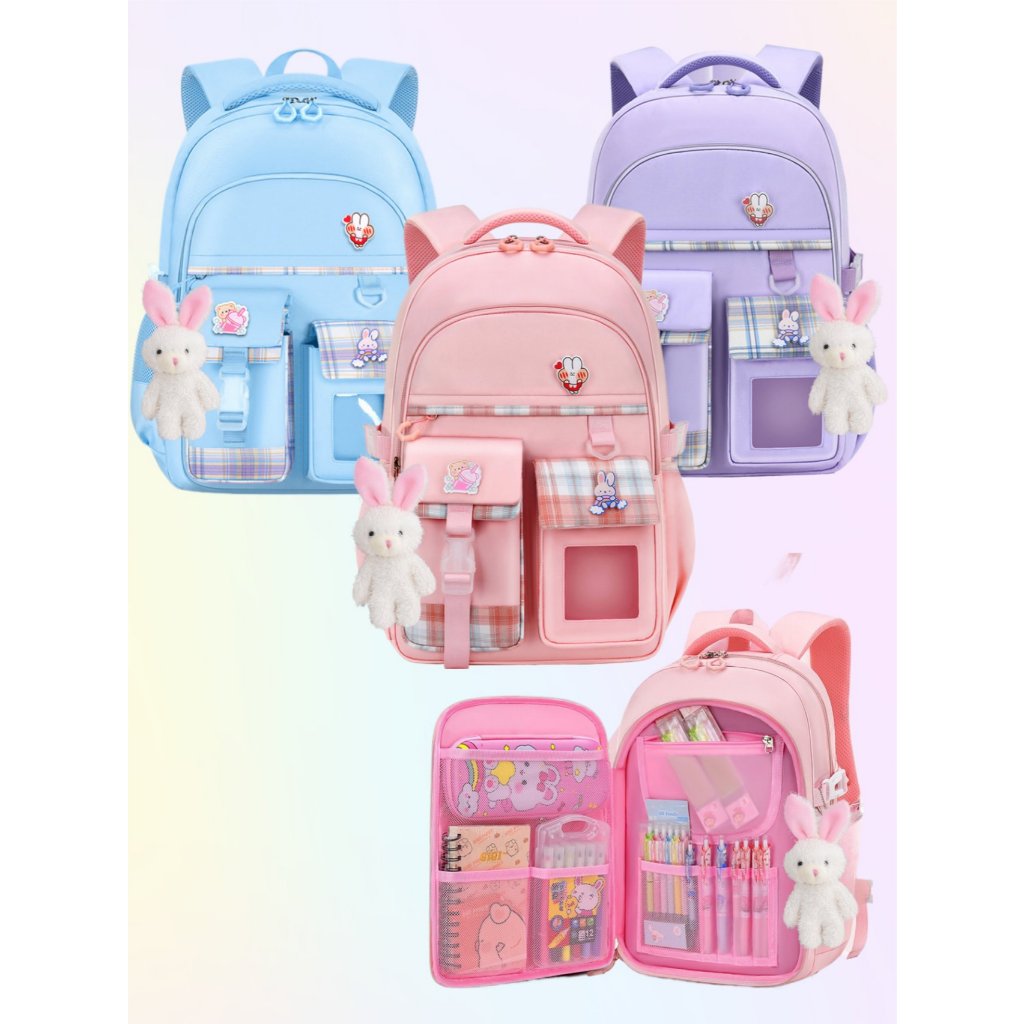 Mochila Infantil Escolar grande capacidade - Estilo Fofo, Leve e Impermeável, com Abertura 180° em Oferta na Shopee