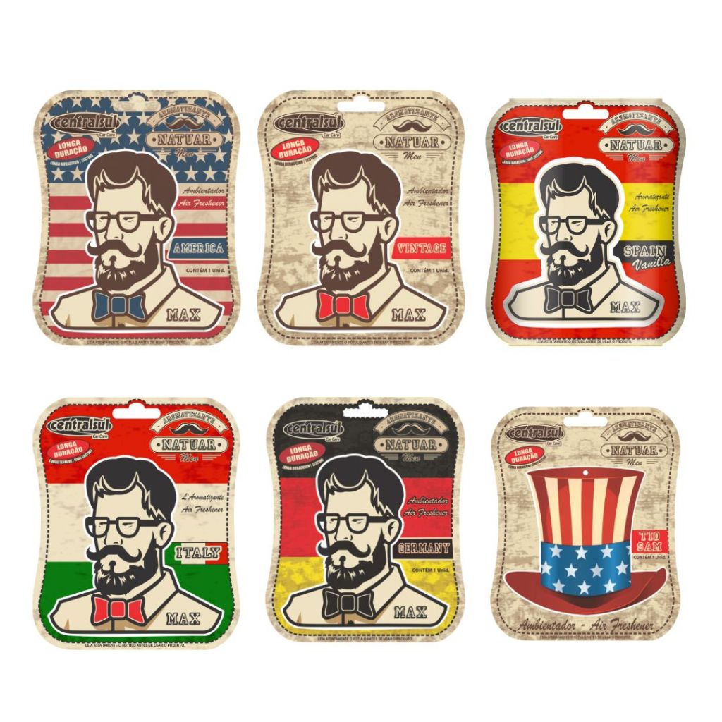 kit 6 aromatizantes centralsul automotivo longa duração perfume automotivo cheirinho automotivo em Oferta na Shopee