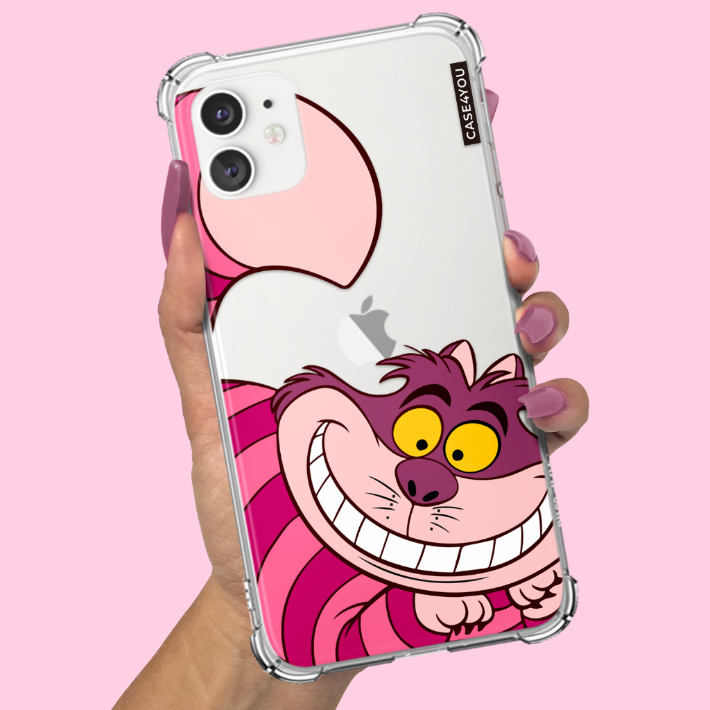 Capa Capinha para Motorola Moto Edge 20 30 40 50 60 Lite Pro Neo Ultra Fusion Personalizada Gato de Cheshire