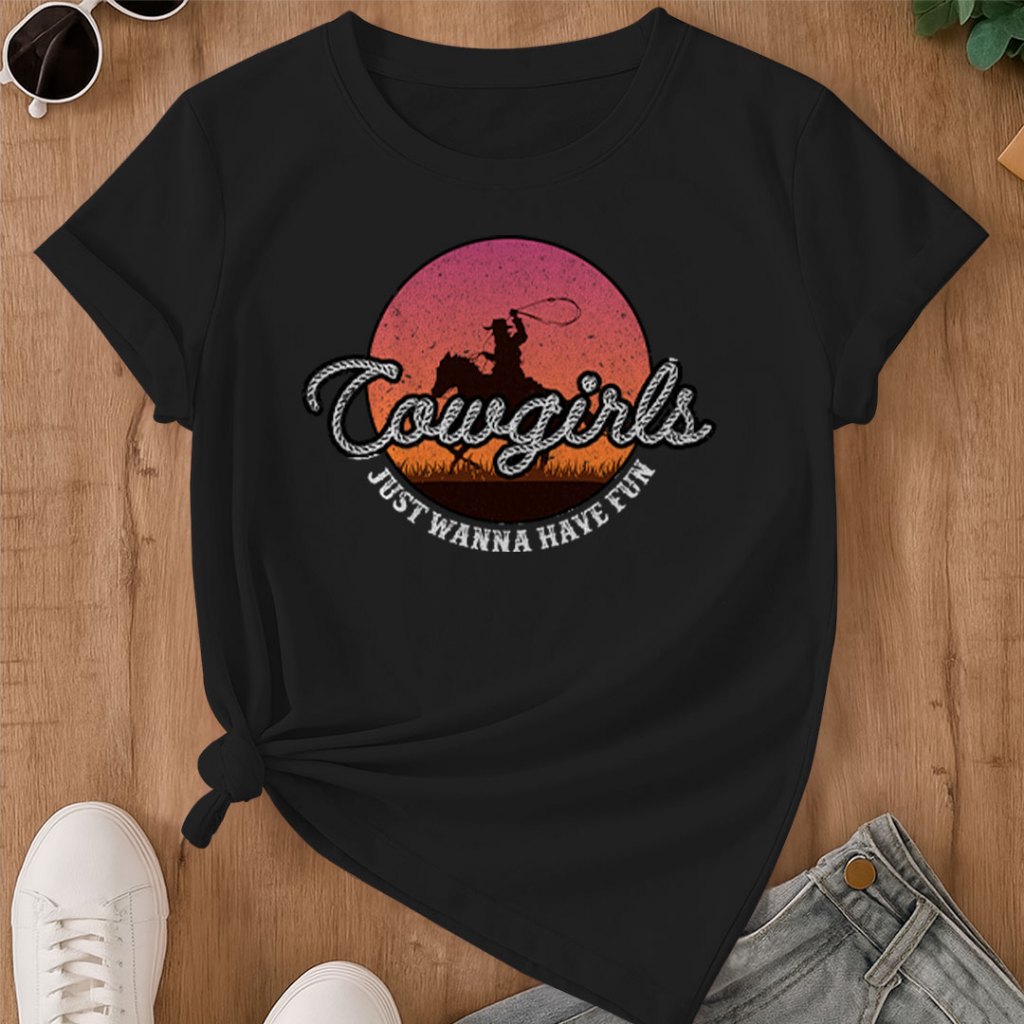 Camiseta estampada - faroeste cowboy | cowgirl | por do sol | laço | blusa feminina premium 100% algodão oversized