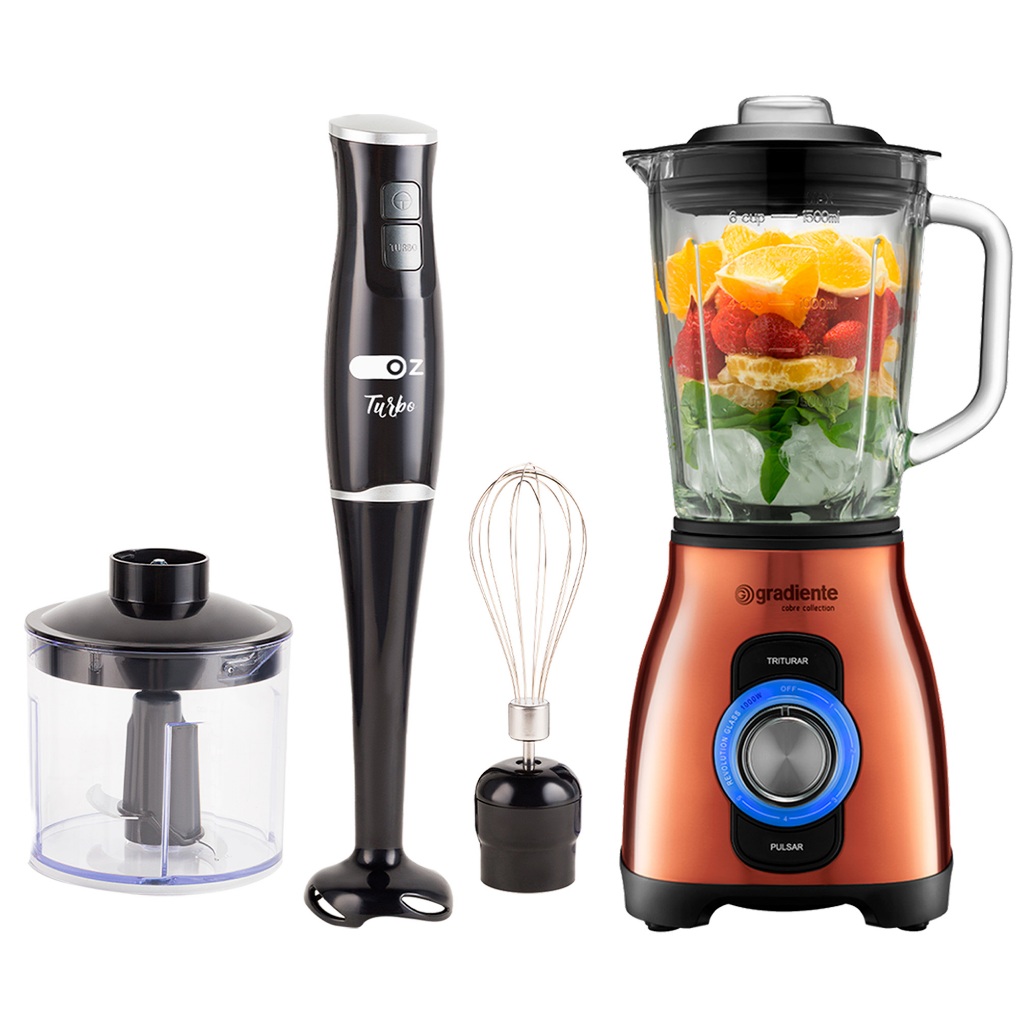 Kit Cozinha Premium Liquidificador Gradiente E Mixer 3 Em 1 em Oferta na Shopee