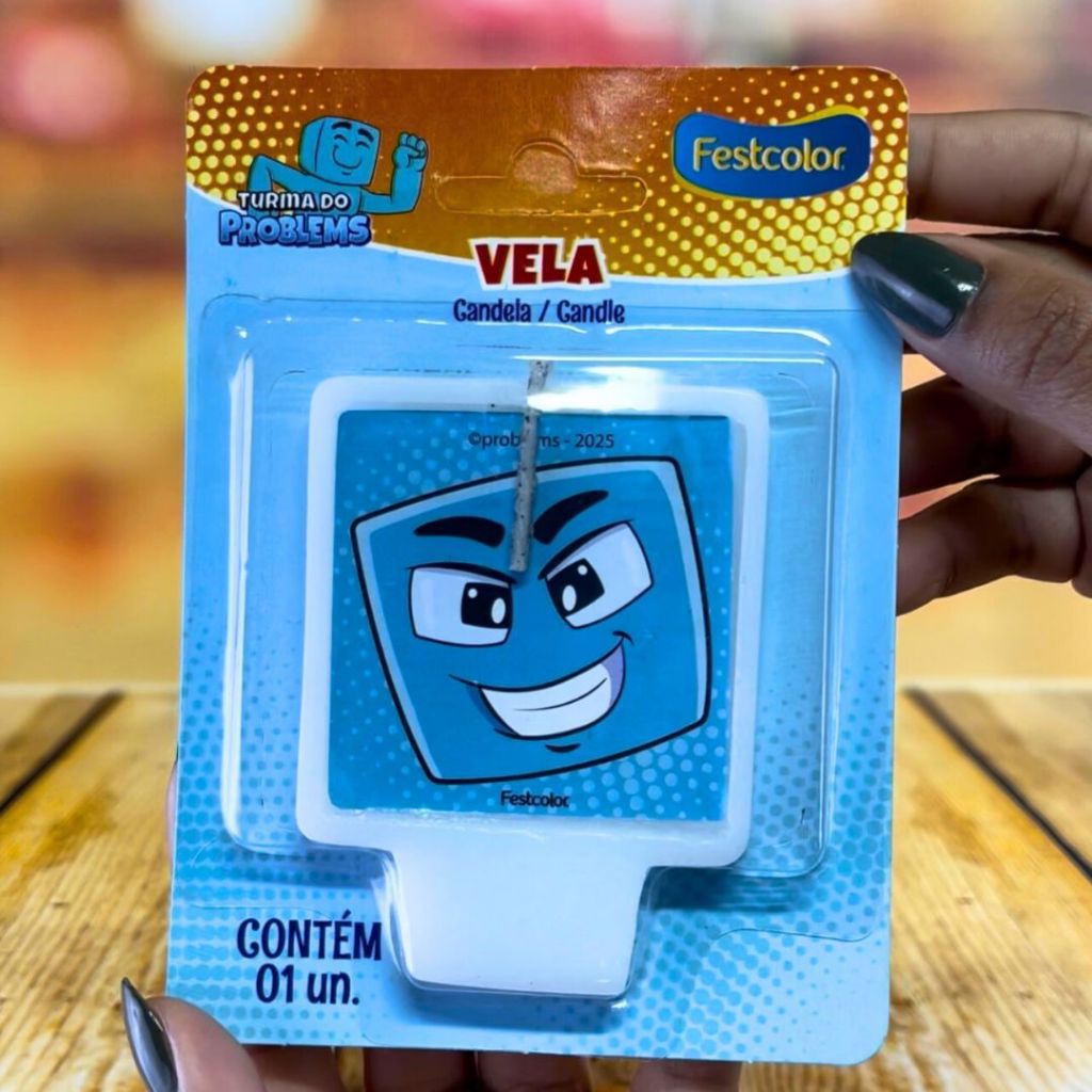 1 VELA  FESTA PROBLEMS FESTCOLOR em Oferta na Shopee