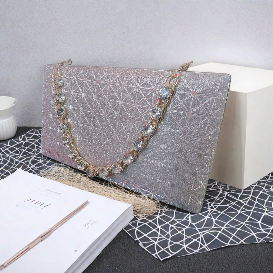 Bolsa Clutch Brilhante Dourada Luxuosa Casamento bolsa com brilho de festa Carteira Feminina Com Glitter Luxo