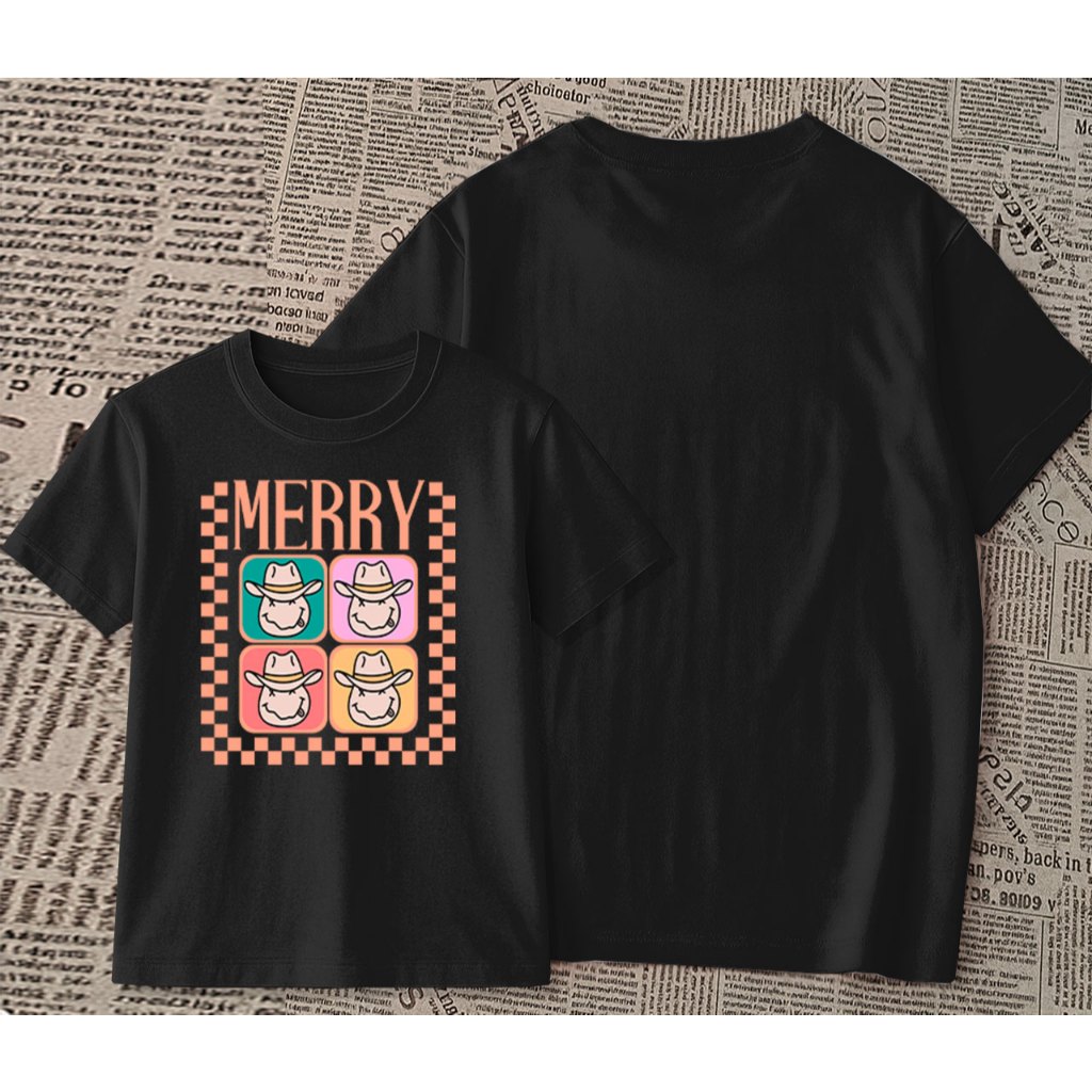 Camiseta estampada -  merry |  pessoas cowboy faroeste | blusa feminina premium 100% algodão oversized