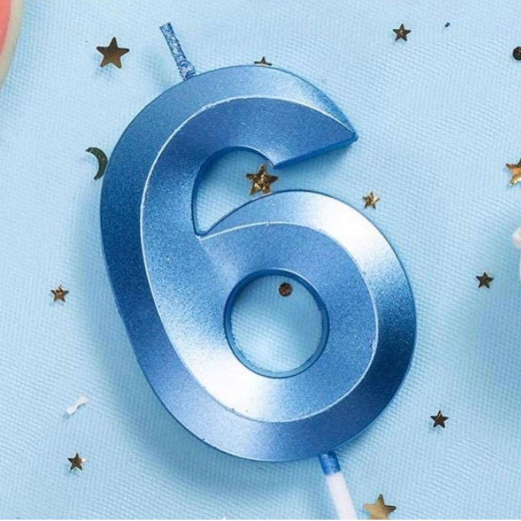 Vela De Aniversário Design Perolizada Azul Decoração Topo De Bolo Metalizada Números 1 Uniddade