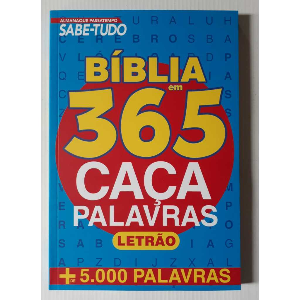Almanaque Passatempo Sabe Tudo - Bíblia em 365 Caça Palavras Letrão - Mais de 5000 Palavras - Novo