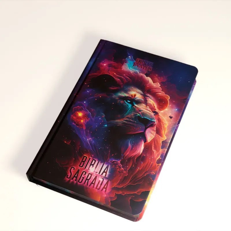 Detalhes do Bíblia KJA - Capa Dura - Edição Luxo - Slim Leão Nebulosa