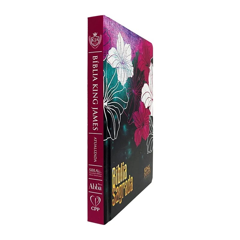 Detalhes do Bíblia KJA - Capa Dura - Slim - Edição Luxo - Floral Magenta