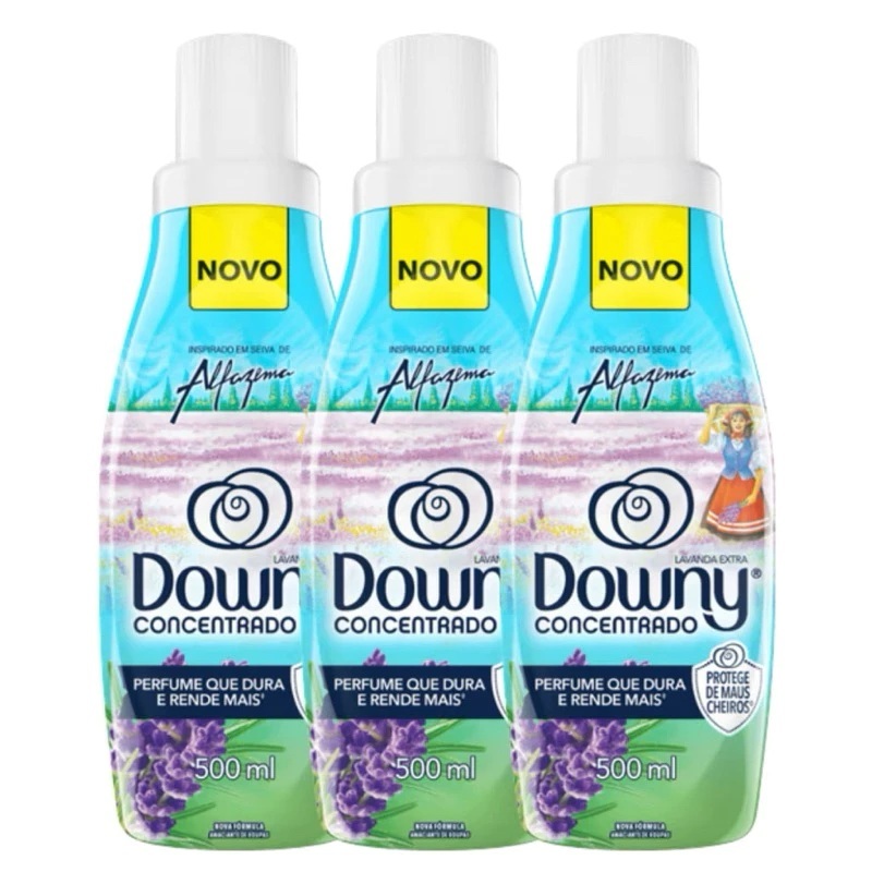 KIT 3 AMACIANTE DOWNY ALFAZEMA 500ML