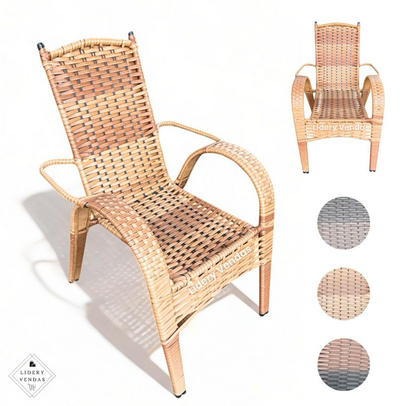 Cadeira para Área externa de Fibra Sintetica para Sitio Piscina Varanda Luxo Adulto Junco Cadeira de Balanço em Oferta na Shopee