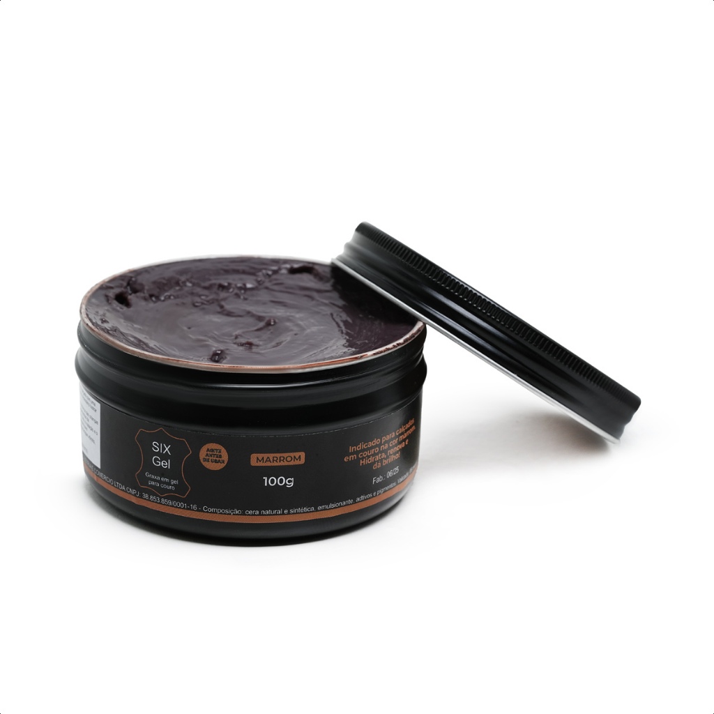 Graxa em Gel Profissional Revitalizador Hidratante Bota Coturno Calçados Couro 100Gr Envio Imediato