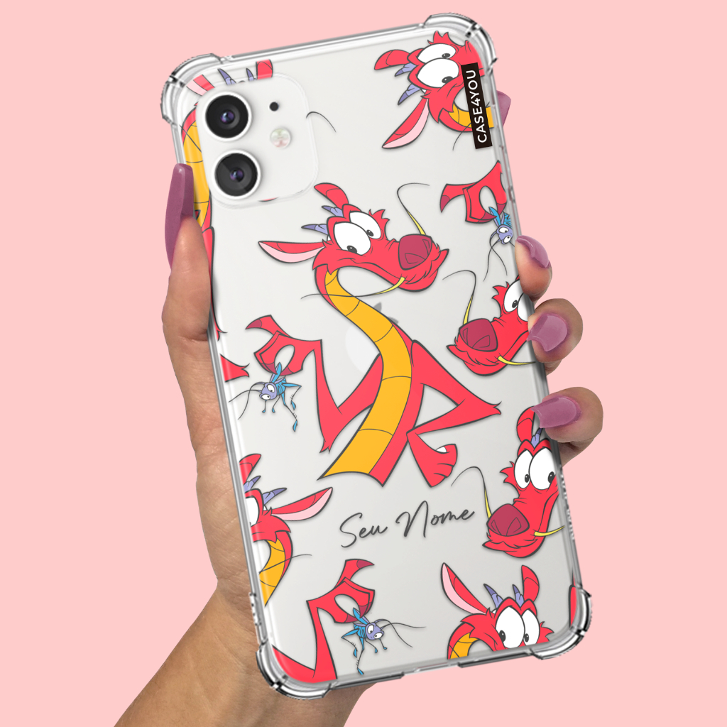 Capa Capinha para Samsung Galaxy A01 A02 A03 A03s A03 Core A04 A04s A04e A05 A05s A06 A07 Personalizada Mushu Pattern