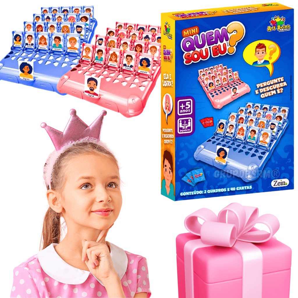 Jogo Quem Sou Eu educativo interativo para crianças 5 anos Jogo portatil para mochila pequena viagem