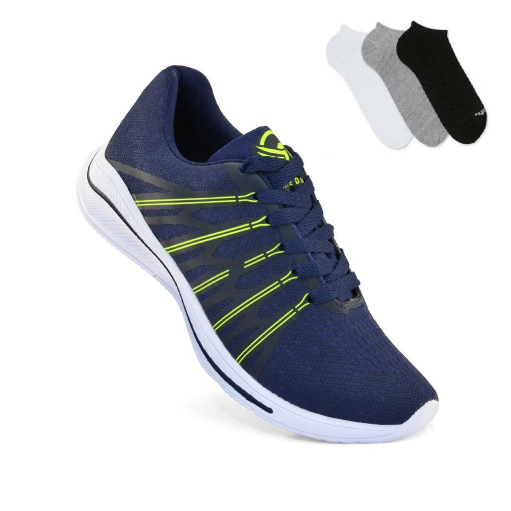 KIT TENIS MASCULINO ESPORTIVO+MEIA 100%ALGODAO, academia, trabalho dia a dia, envio imediato! em Oferta na Shopee