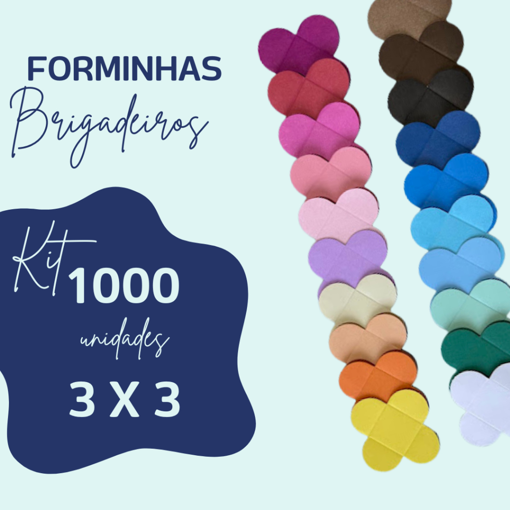 Forminha 4 pétalas ( 3,0 x 3,0 )  - 1000 unidades - Ref 500