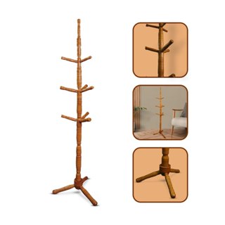 CABIDEIRO MANCEBO ARARA DE ROUPAS 9 GANCHO DE MADEIRA MANCEBO DE CHÃO CABIDEIRO DE MADEIRA em Oferta na Shopee