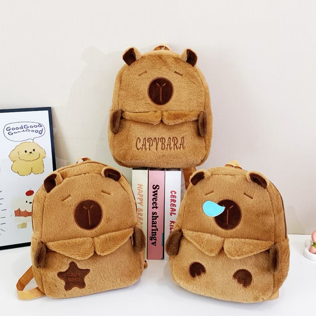 Mochila Capivara Linda Bolsa Infantil Fofa Passeio Juvenil