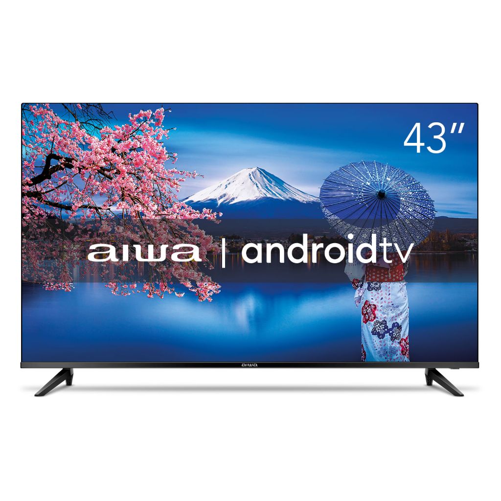 Smart Tv Aiwa Android, Full Hd, Comando De Voz, Dolby Audio, borda Infinita Aws-tv-43-bl-02-a Bivolt em Oferta na Shopee