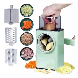 Ralador de Queijo Fatiador Legumes Cortador Vegetais Manual 3 em 1 Multiuso Cozinha Giratorio Manivela em Oferta na Shopee