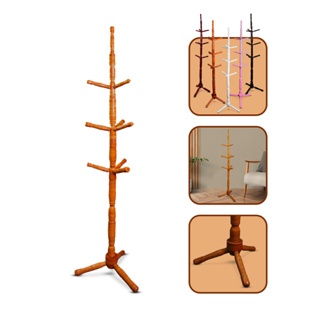 CABIDEIRO MANCEBO COR MEL ESCURO  ARARA DE ROUPAS  10 GANCHOS DE MADEIRA CABIDEIRO DE MADEIRA em Oferta na Shopee