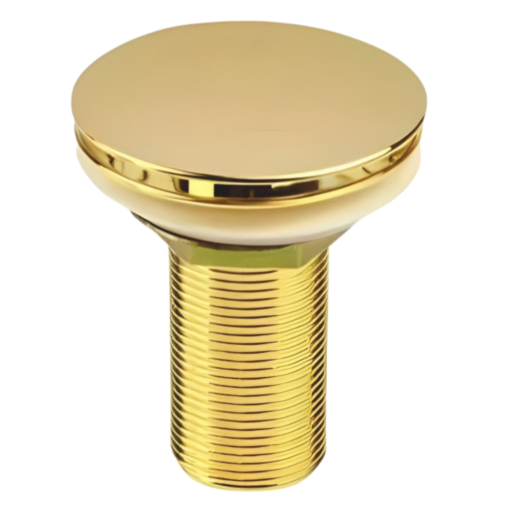 Valvula Click Dourado Ralo Para Cuba Lavatório Banheiro Lavabo Metal Inox 7/8 -