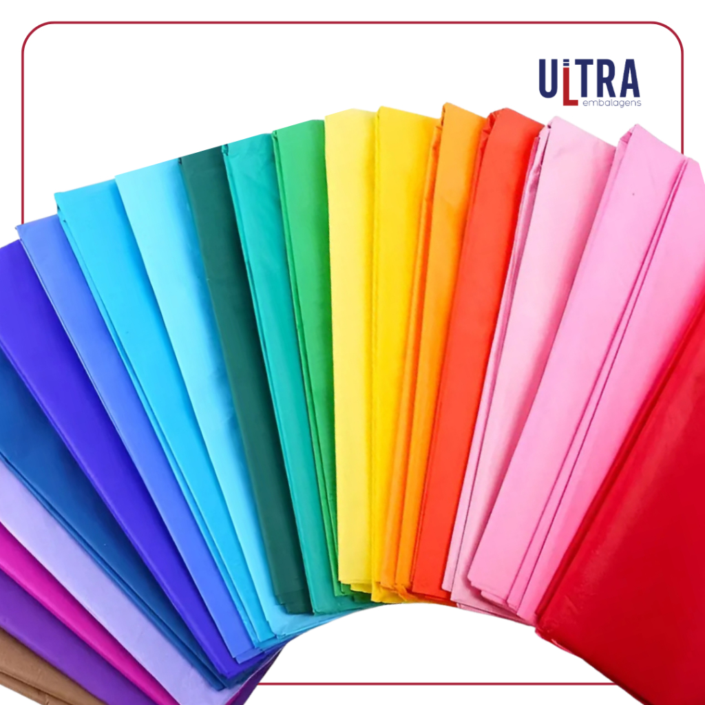 Papel Seda 50x70cm 100 unidades Ceda Diversas Cores Folha 70gr em Oferta na Shopee
