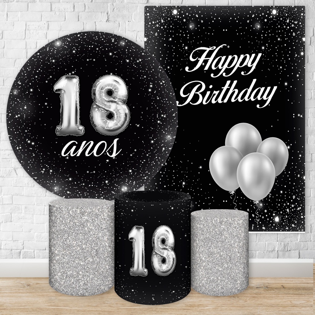 Capas Sublimadas Decorativas Para Aniversário Vários Modelos Tema 18 Anos em Oferta na Shopee
