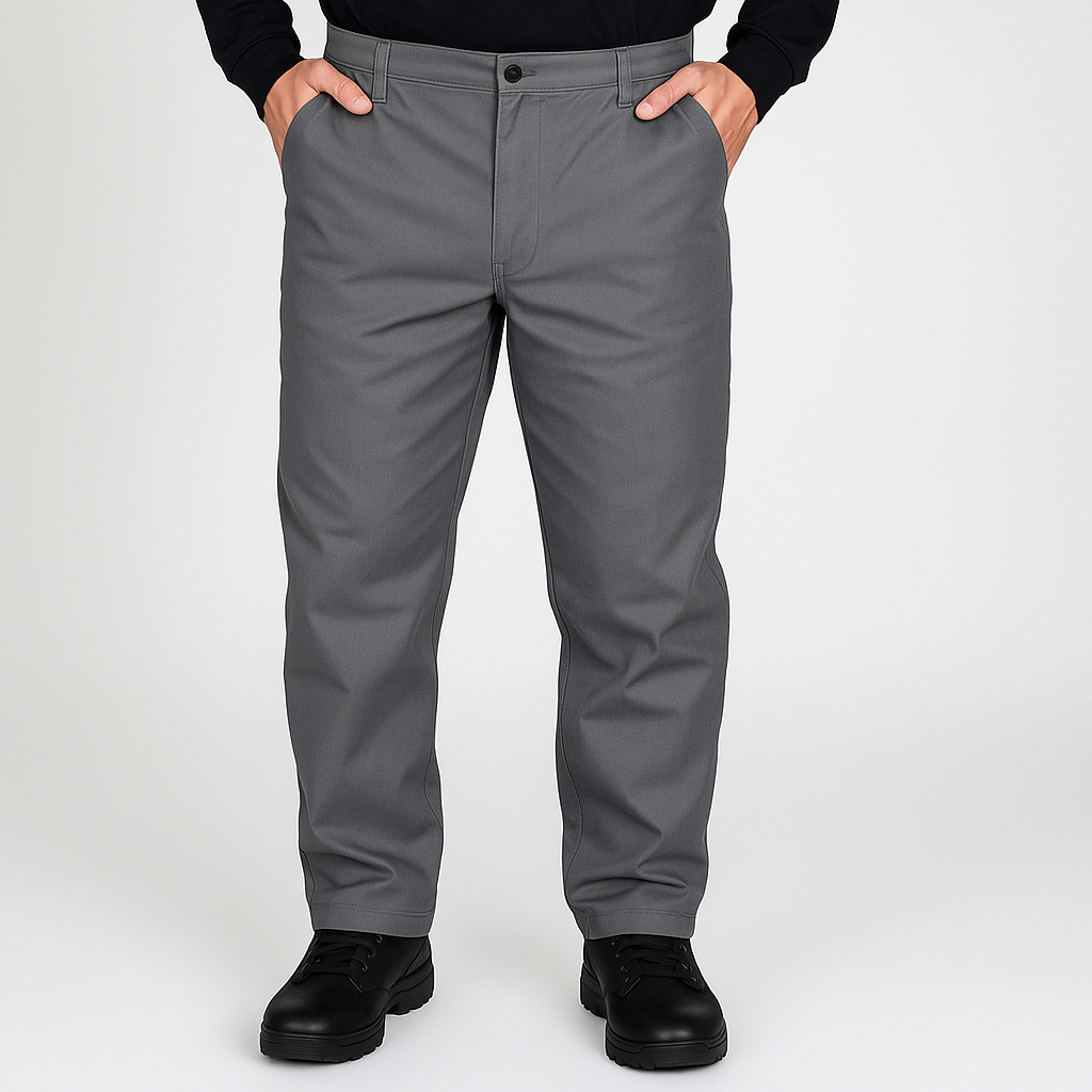 Calça Brim Cinza Profissional Uniforme Trabalho Mecânico Industrial Serviços Gerais Resistente em Oferta na Shopee