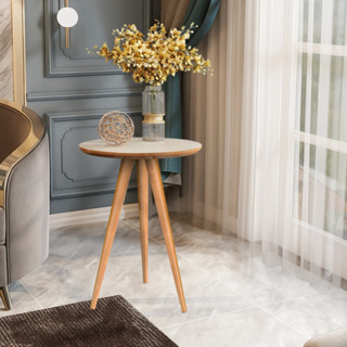 Mesa de Apoio Retrô 62cm Redonda com Pés Palito Decoração - Cores em Oferta na Shopee