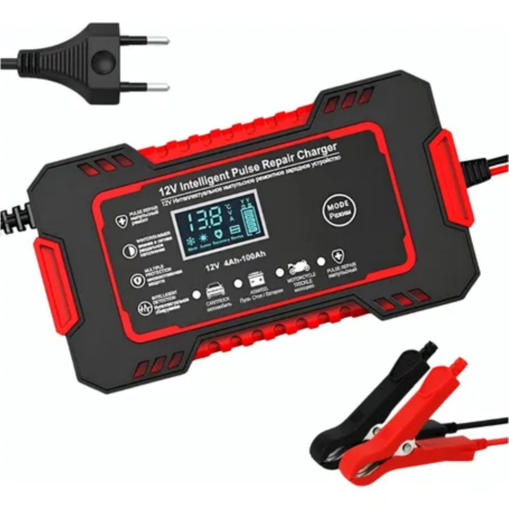 Carregador Bateria 12V Carro Moto  Portátil Emergência Automotivo Com Fio Cabo Reforçado