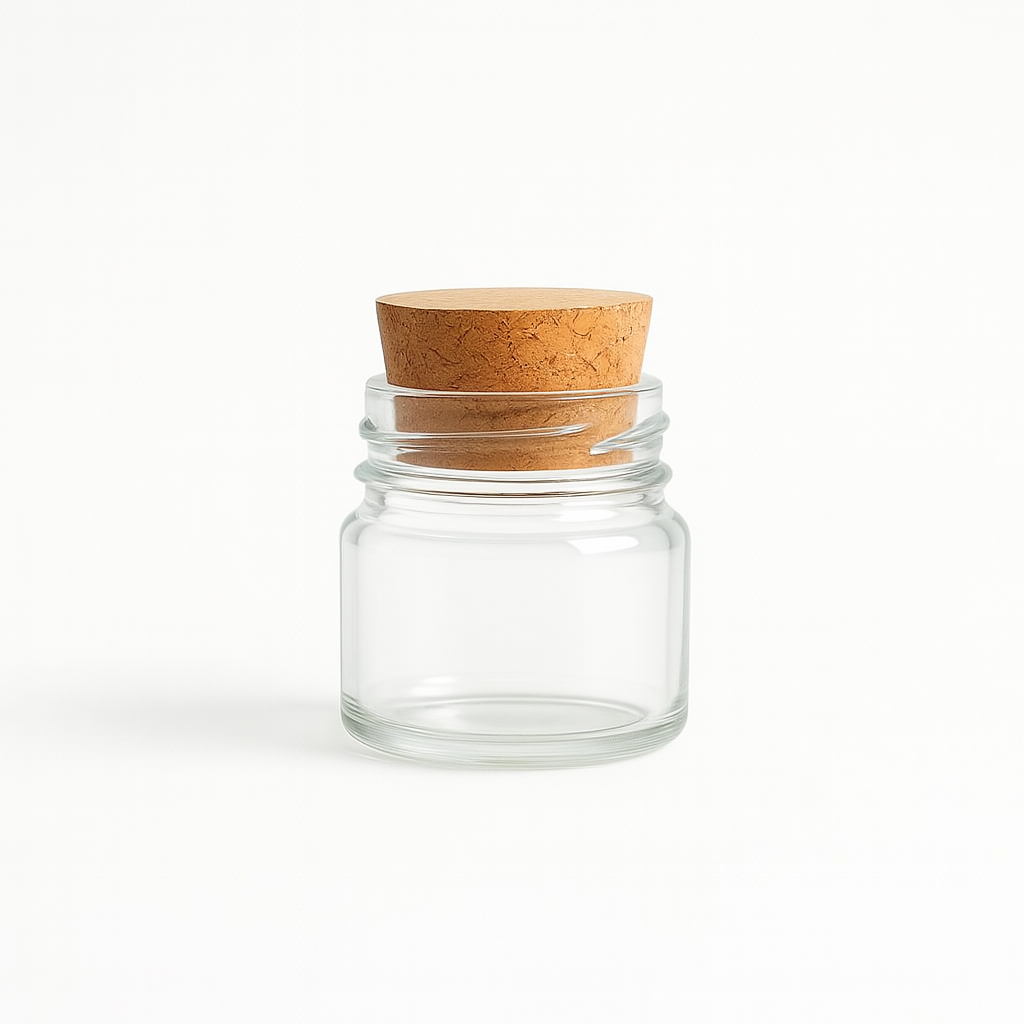 15 Potinho De Vidro 40ml Para Vela Aromática Tampa De Rolha Charmoso