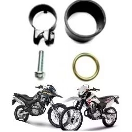 Abraçadeira escape cb 300 XRE 300 xr250 tornado + guarnição parafuso anel escapamento cb300 ponteira