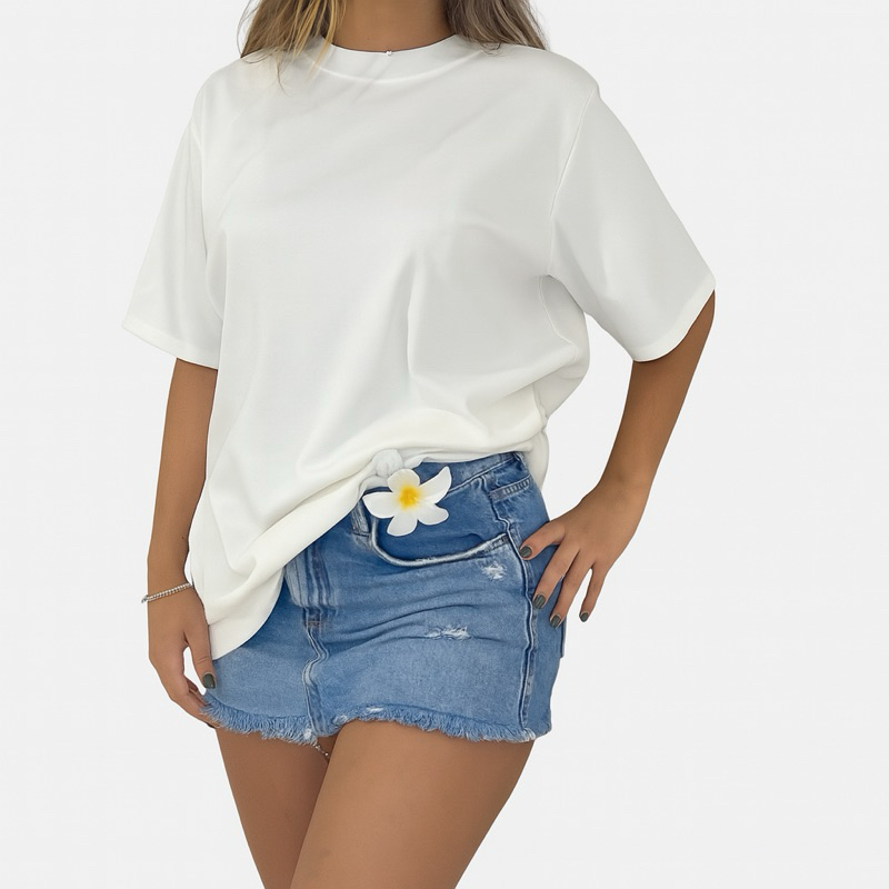 Camiseta Oversized Feminina Lisa Streetwear Casual Treino Fitness Crossfit Tumblr Skatista Hip Hop