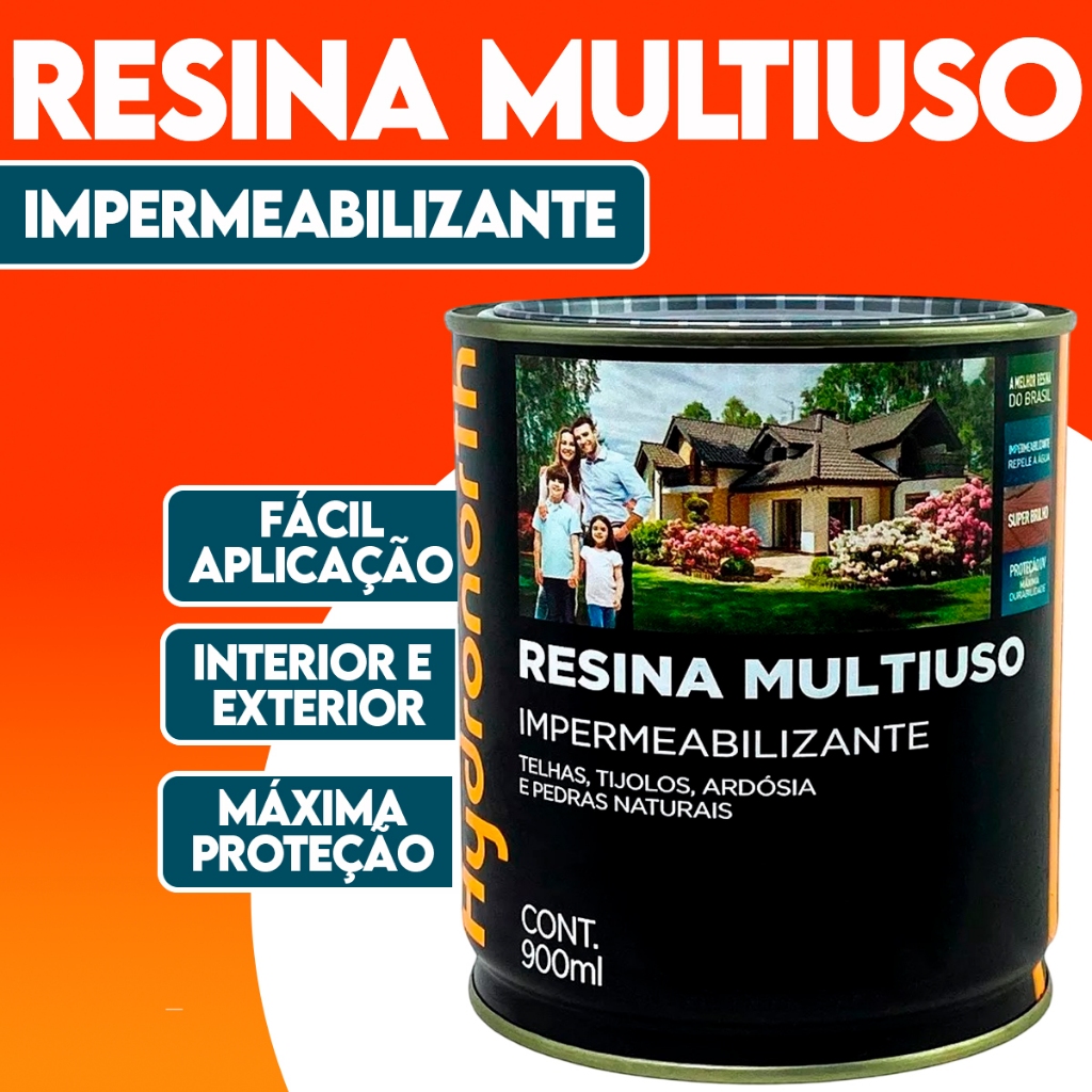 Resina Acrílica Multiuso Solvente Superfícies Externas e Internas 900ml Hydronorth