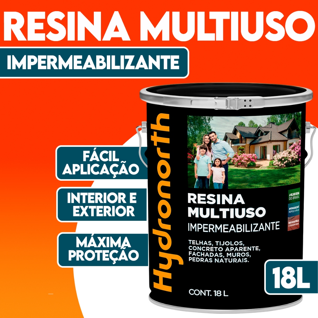 Resina Acrilica Brilhante Multiuso Solvente Hydronorth 18L