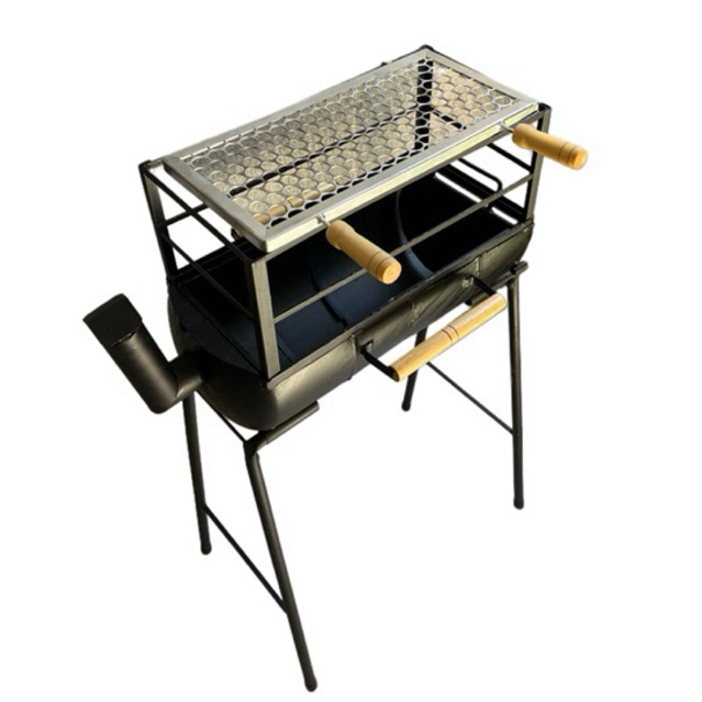 Imagem Fogão a lenha duas bocas com CHURRASQUEIRA e pés desmontável