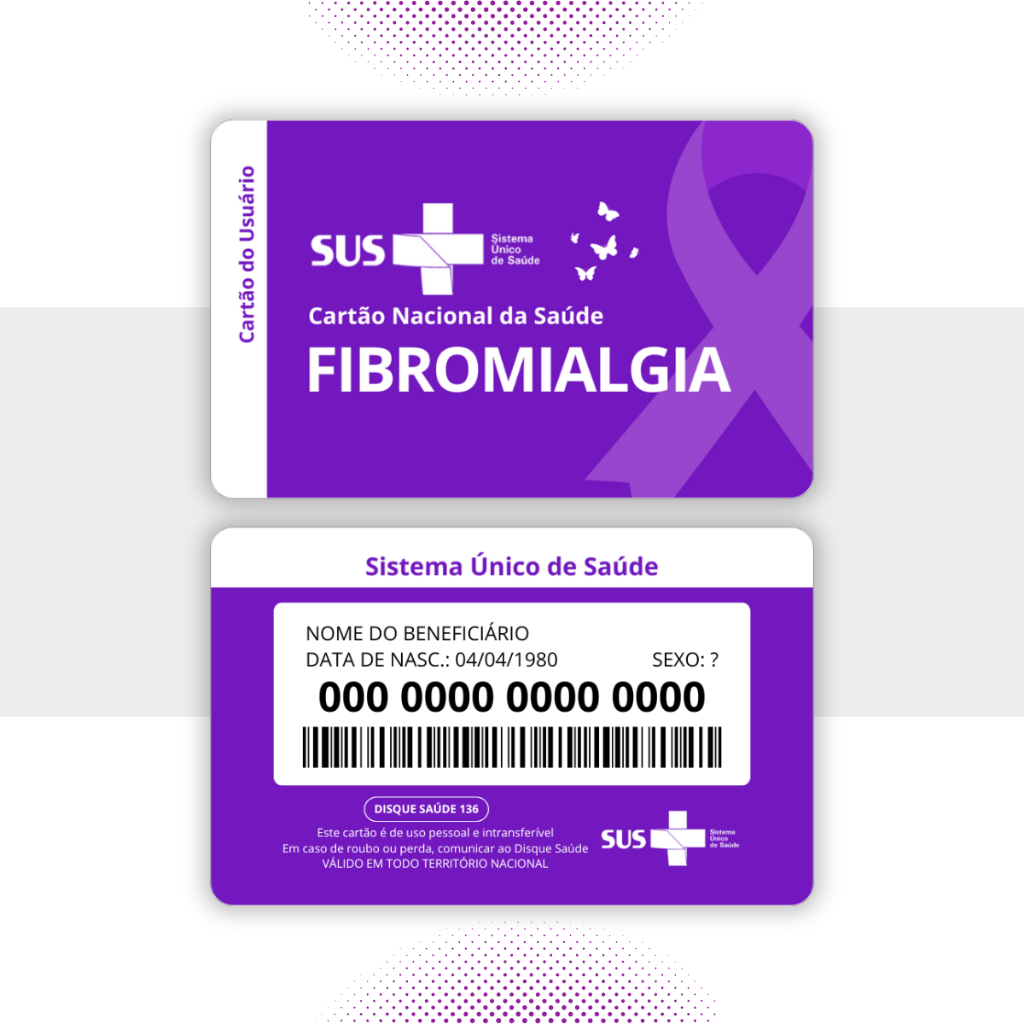 Cartão Sus Fibromialgia PVC Personalizado