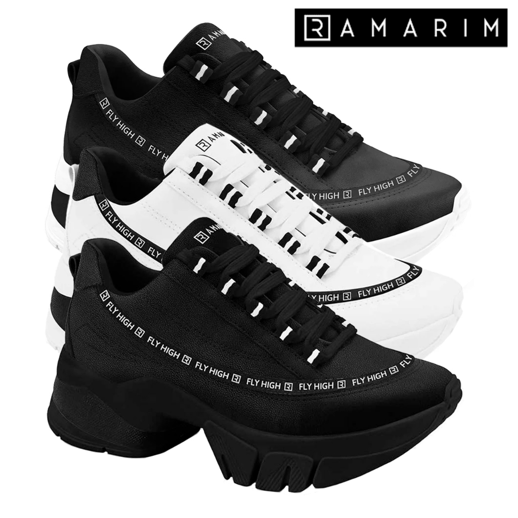 Tênis Feminino Ramarim Casual Dad Chunky Sneaker Fly High Confortável Original em Oferta na Shopee