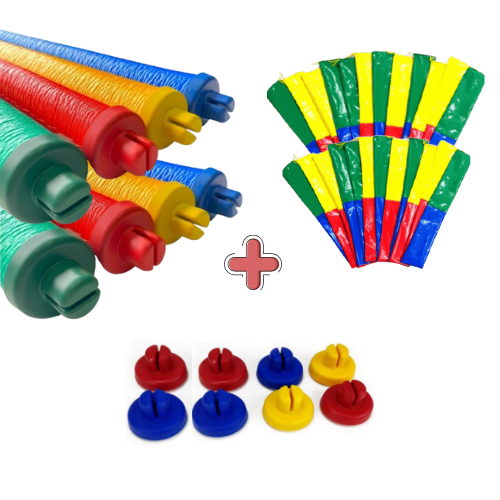 Kit Isotubos + Ponteiras + Capas de Isotubo p/ Cama Elástica / Pula Pula – Reposição Completa em Oferta na Shopee