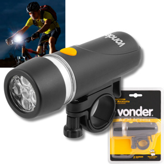 Lanterna S/ Pilha Para Bicicleta 5 Leds 10cm 3 Estágios Vonder em Oferta na Shopee