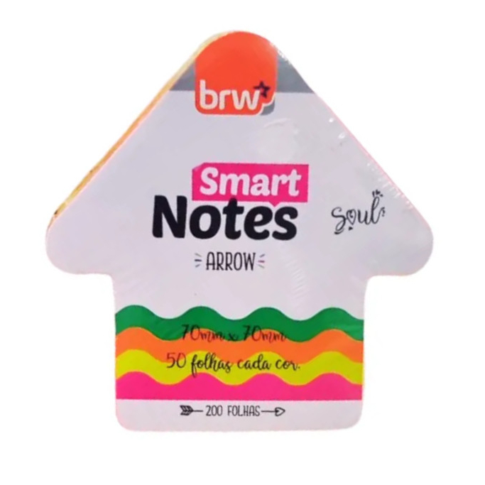 Bloco Adesivo Smart Notes 200 folhas 70x70mm Arrow BRW